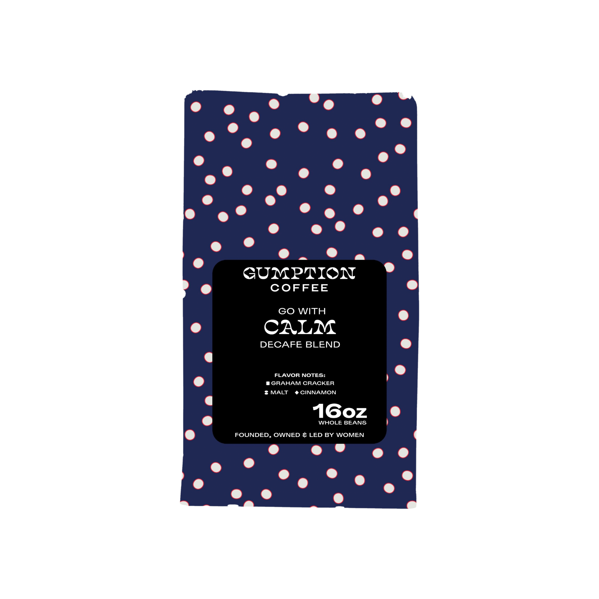 Go With Calm decaf coffee blend, 16oz bag, Gumption Coffee