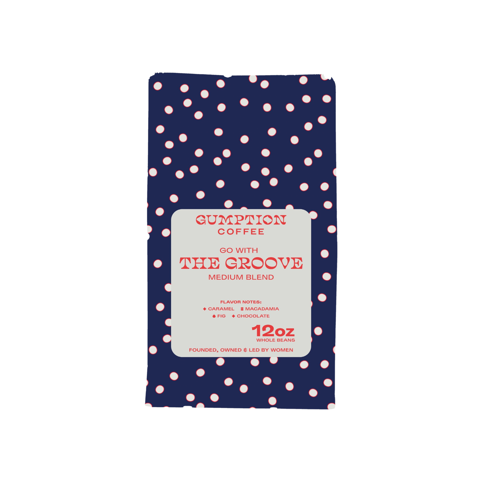 Go With The Groove coffee blend, 12oz bag, Gumption Coffee